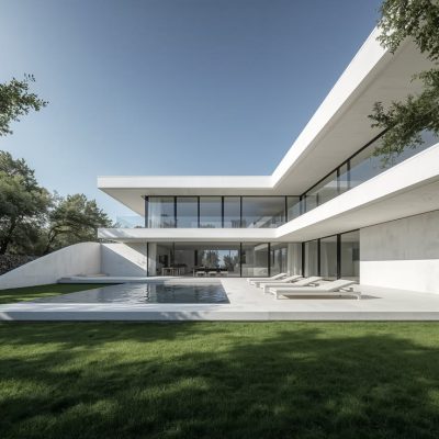 Geometric Perfection_ Ultra-Minimalist Villa